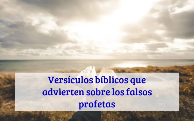 Versículos bíblicos que advierten sobre los falsos profetas