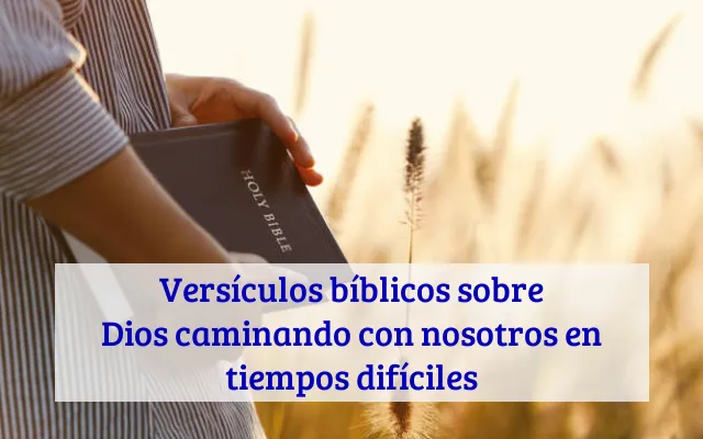 Versículos bíblicos sobre Dios caminando con nosotros en tiempos difíciles