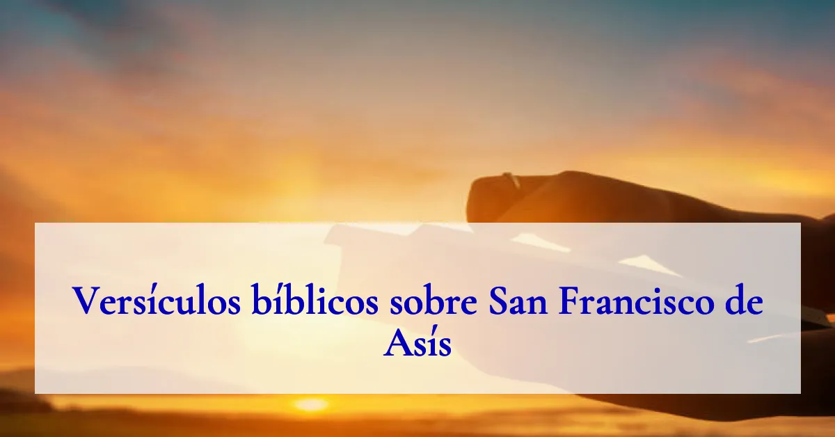 Versículos bíblicos sobre San Francisco de Asís