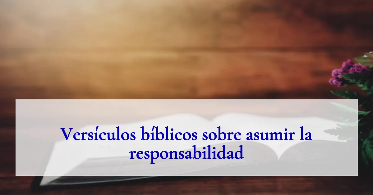Versículos bíblicos sobre asumir la responsabilidad