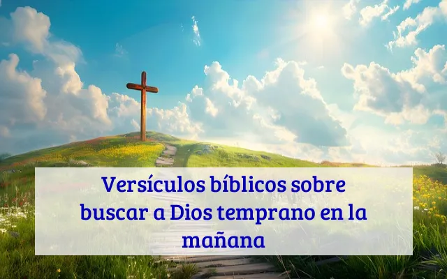 Versículos bíblicos sobre buscar a Dios temprano en la mañana