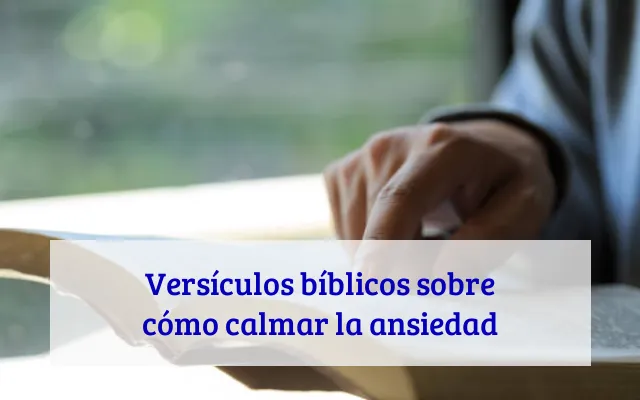 Versículos bíblicos sobre cómo calmar la ansiedad