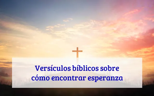 Versículos bíblicos sobre cómo encontrar esperanza