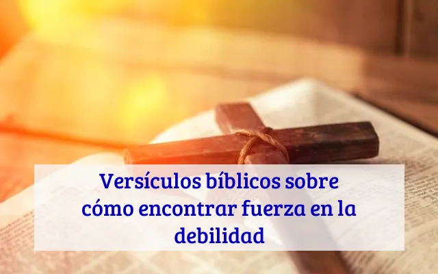 Versículos bíblicos sobre cómo encontrar fuerza en la debilidad