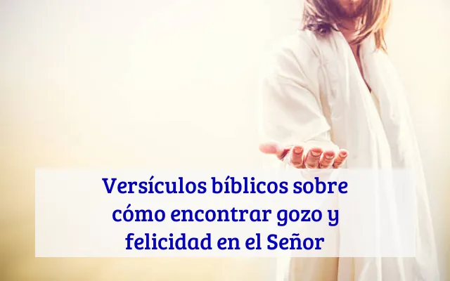 Versículos bíblicos sobre cómo encontrar gozo y felicidad en el Señor