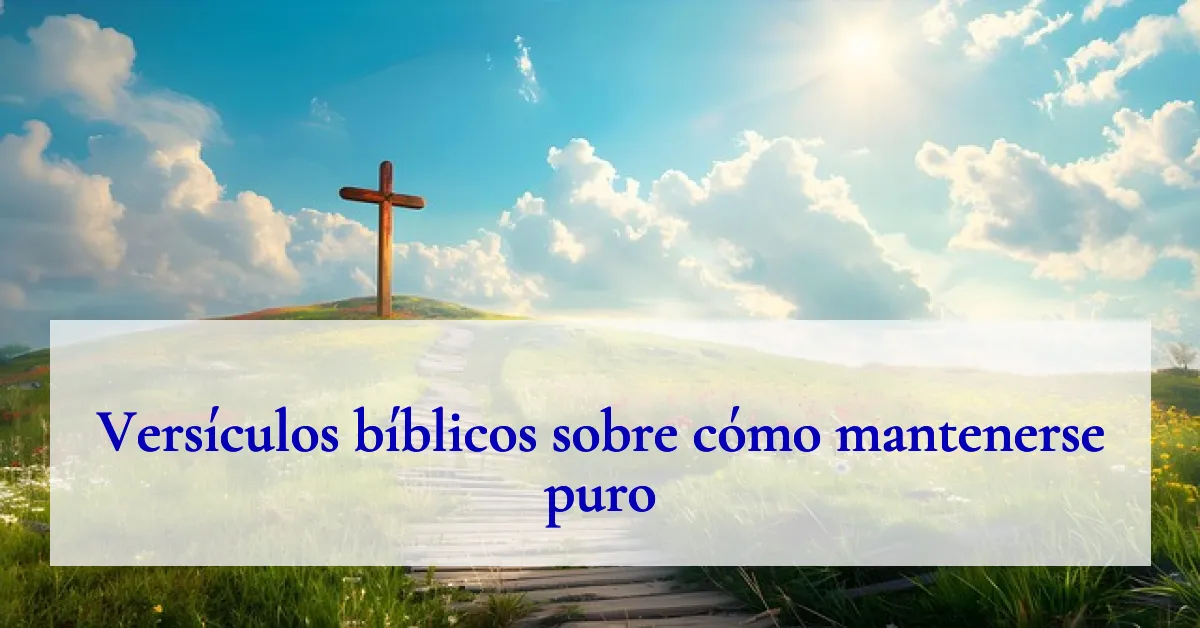 Versículos bíblicos sobre cómo mantenerse puro