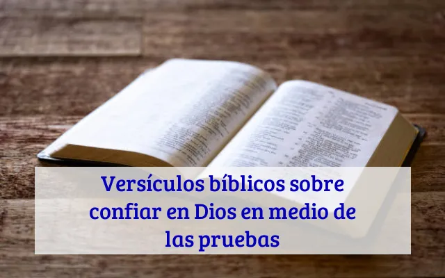 Versículos bíblicos sobre confiar en Dios en medio de las pruebas