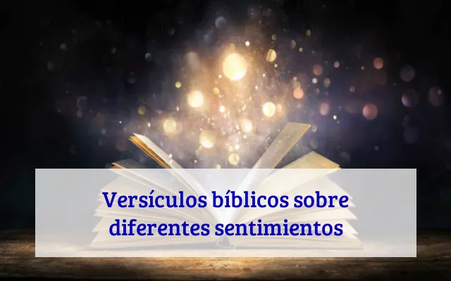 Versículos bíblicos sobre diferentes sentimientos