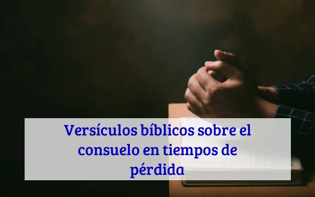 Versículos bíblicos sobre el consuelo en tiempos de pérdida