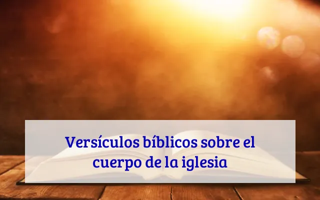 Versículos bíblicos sobre el cuerpo de la iglesia