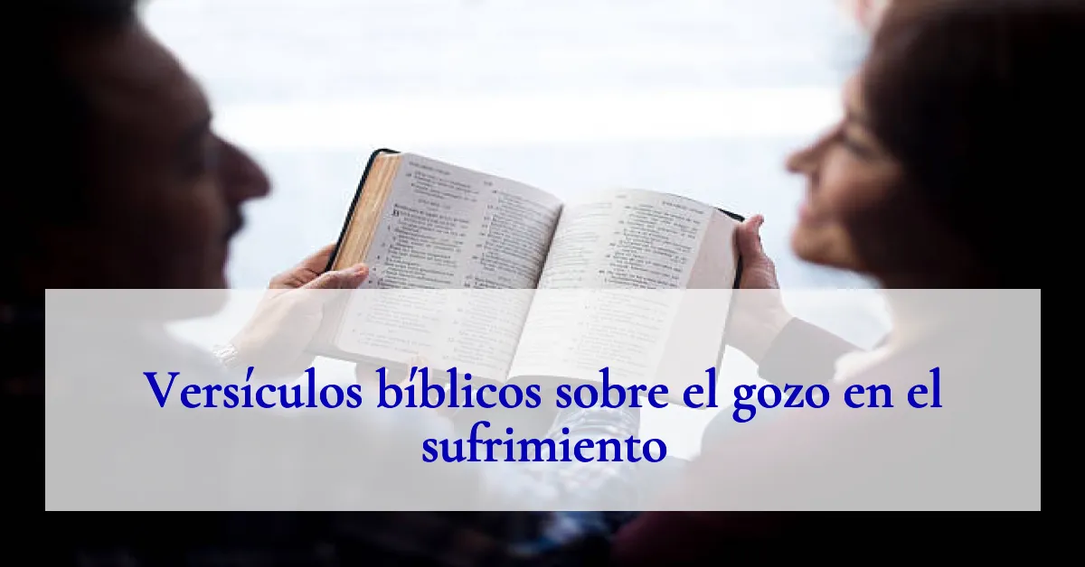 Versículos bíblicos sobre el gozo en el sufrimiento