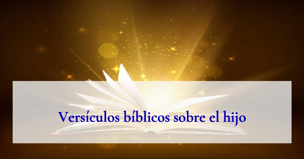 Versículos bíblicos sobre el hijo