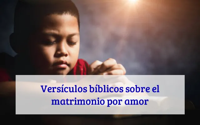 Versículos bíblicos sobre el matrimonio por amor