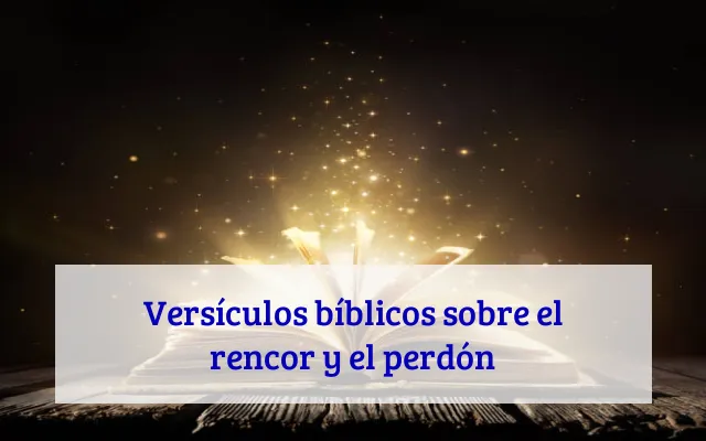 Versículos bíblicos sobre el rencor y el perdón