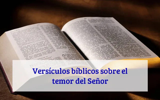 Versículos bíblicos sobre el temor del Señor