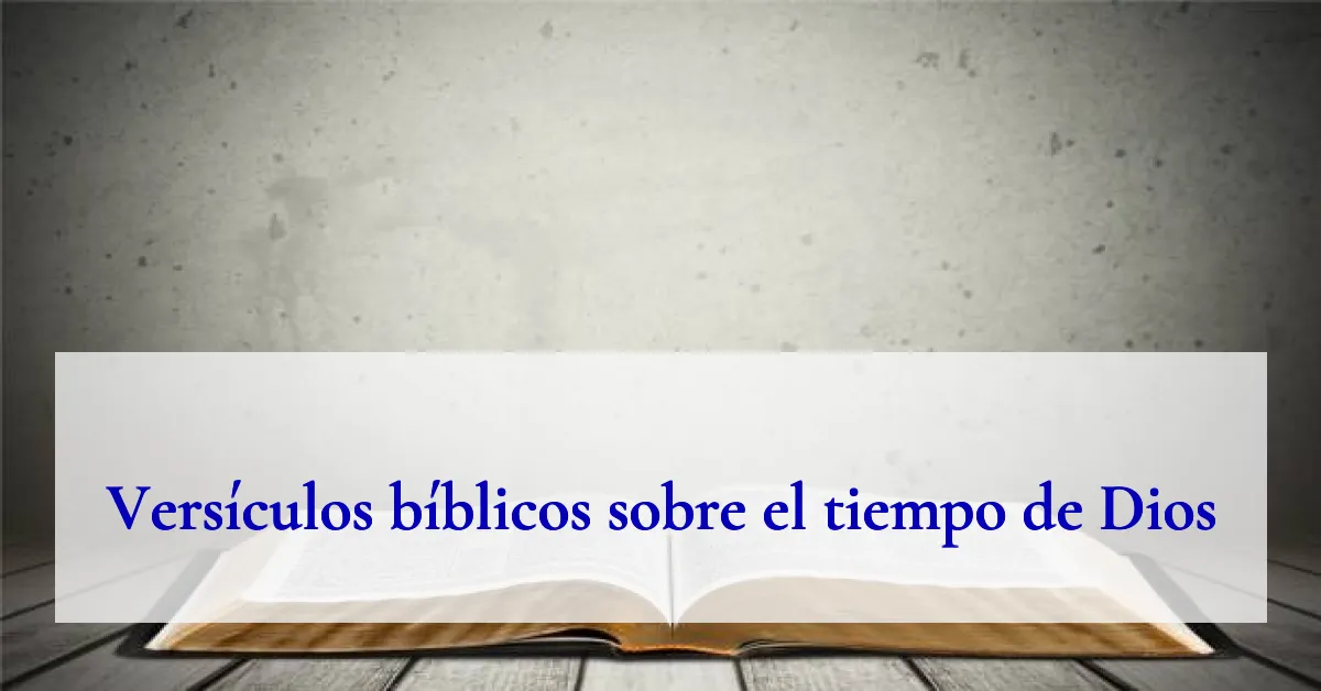 Versículos bíblicos sobre el tiempo de Dios