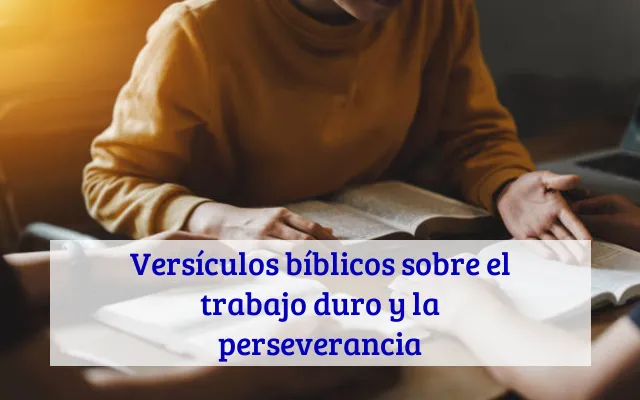 Versículos bíblicos sobre el trabajo duro y la perseverancia