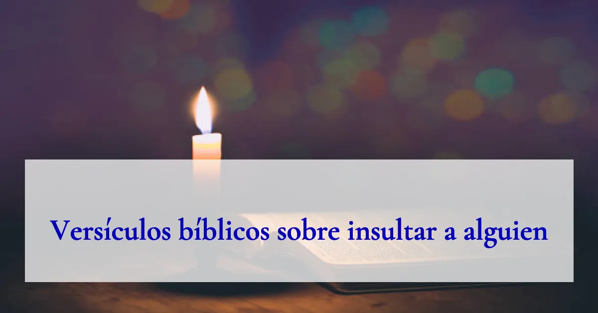 Versículos bíblicos sobre insultar a alguien