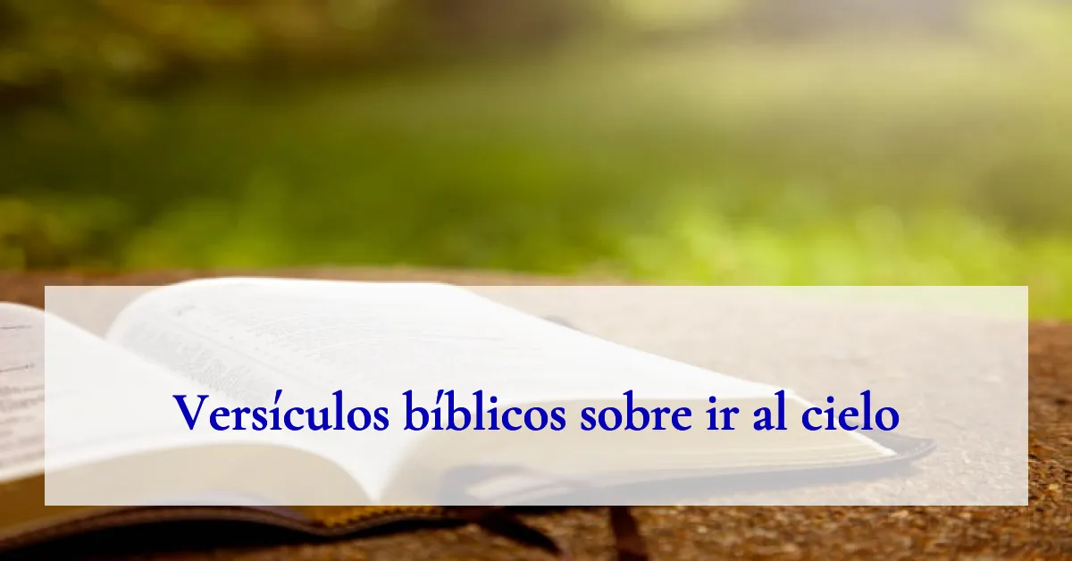Versículos bíblicos sobre ir al cielo