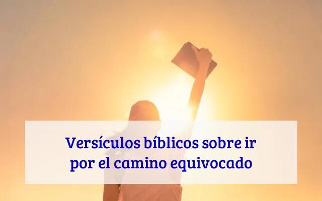 Versículos bíblicos sobre ir por el camino equivocado