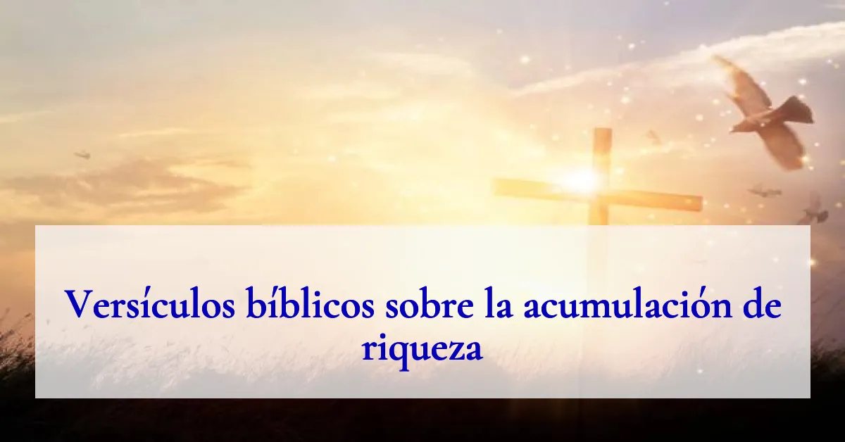 Versículos bíblicos sobre la acumulación de riqueza