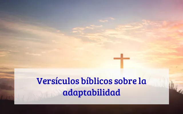 Versículos bíblicos sobre la adaptabilidad