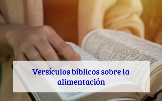 Versículos bíblicos sobre la alimentación