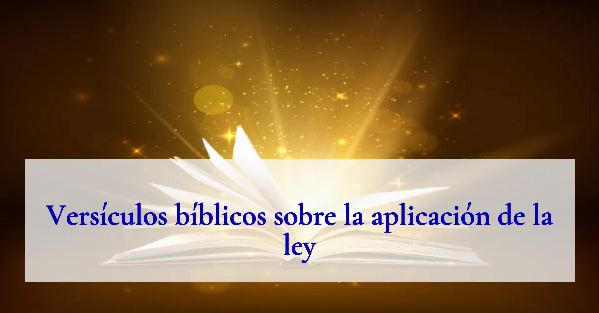 Versículos bíblicos sobre la aplicación de la ley