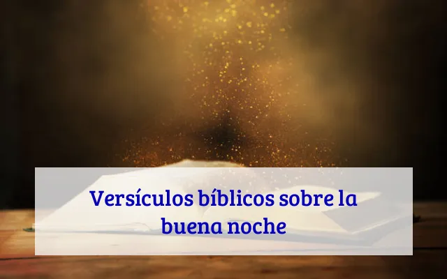 Versículos bíblicos sobre la buena noche