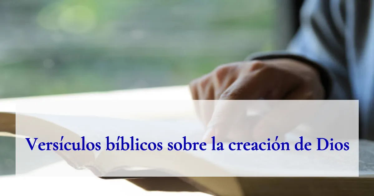 Versículos bíblicos sobre la creación de Dios