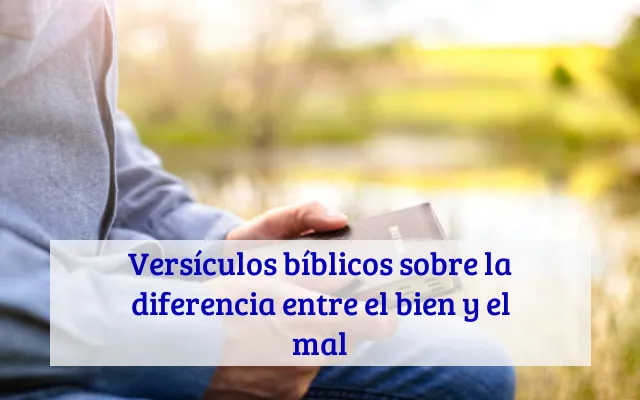 Versículos bíblicos sobre la diferencia entre el bien y el mal