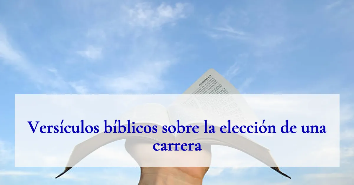 Versículos bíblicos sobre la elección de una carrera