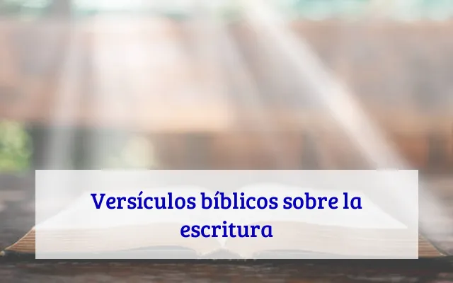 Versículos bíblicos sobre la escritura