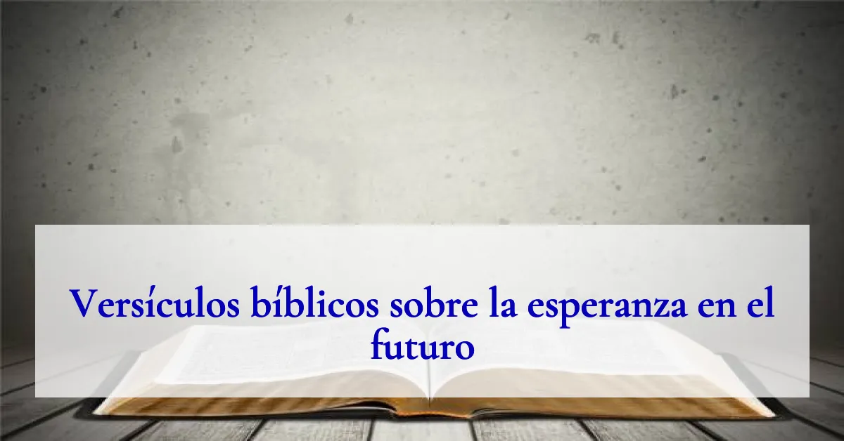 Versículos bíblicos sobre la esperanza en el futuro