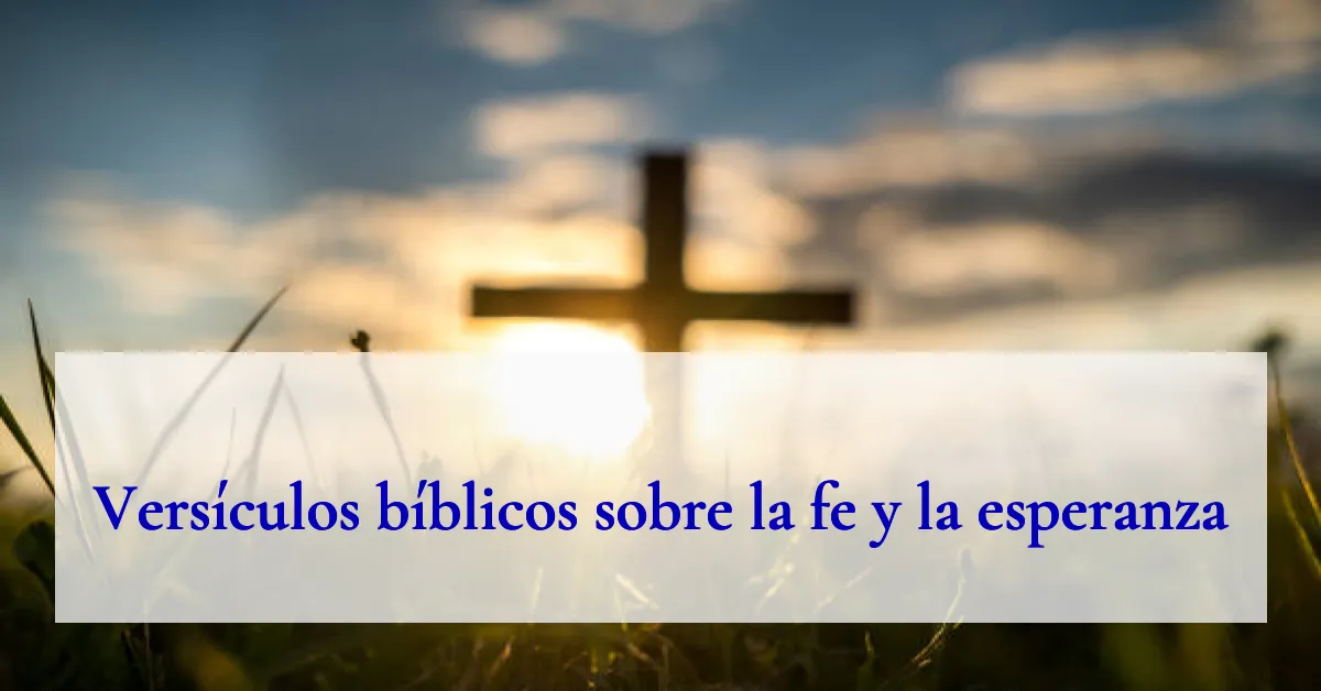 Versículos bíblicos sobre la fe y la esperanza