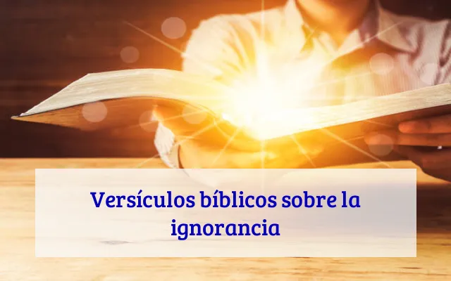 Versículos bíblicos sobre la ignorancia