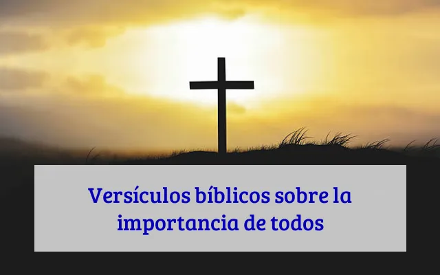 Versículos bíblicos sobre la importancia de todos