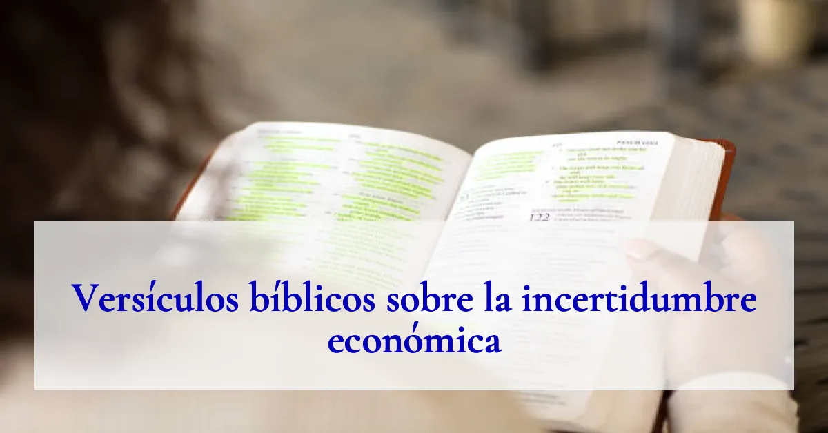 Versículos bíblicos sobre la incertidumbre económica