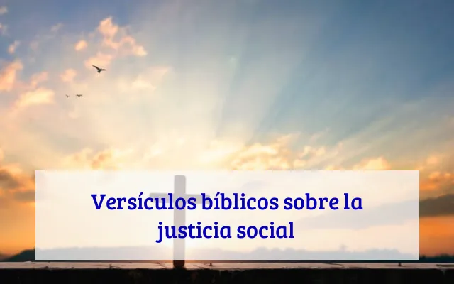 Versículos bíblicos sobre la justicia social