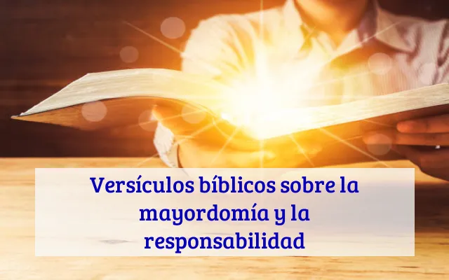 Versículos bíblicos sobre la mayordomía y la responsabilidad