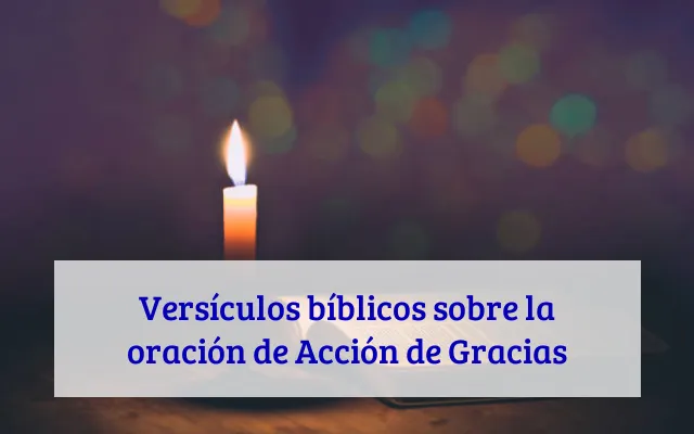 Versículos bíblicos sobre la oración de Acción de Gracias