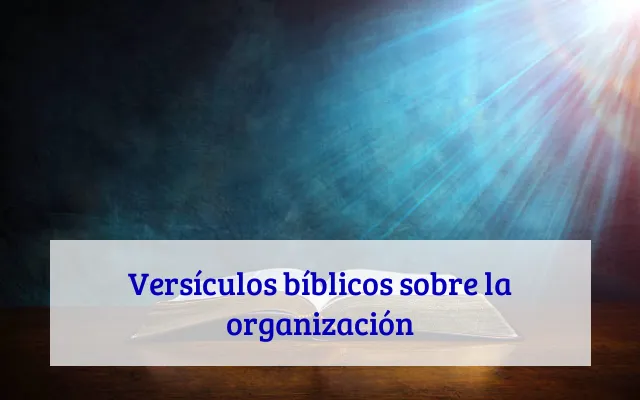Versículos bíblicos sobre la organización