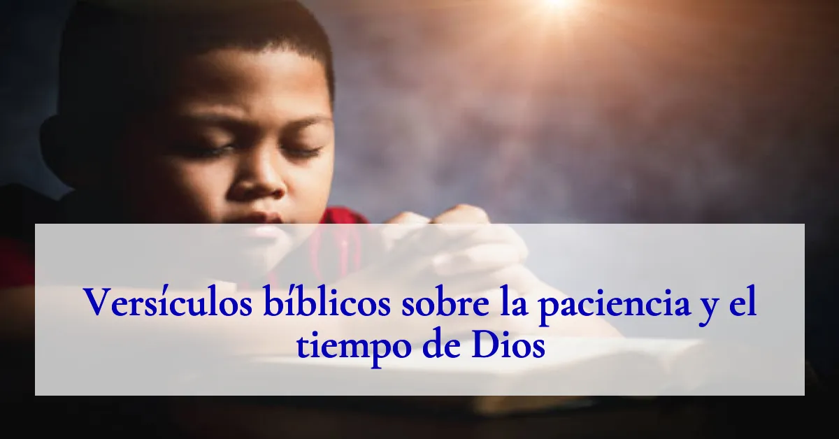 Versículos bíblicos sobre la paciencia y el tiempo de Dios