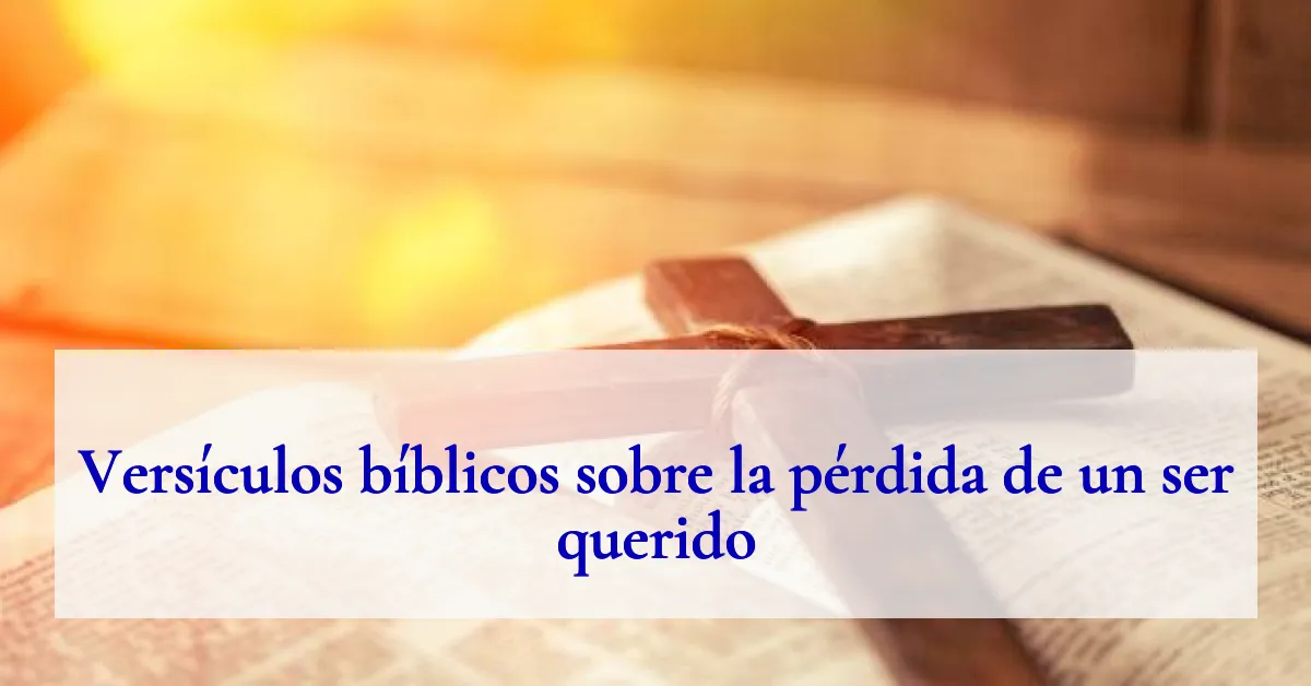 Versículos bíblicos sobre la pérdida de un ser querido