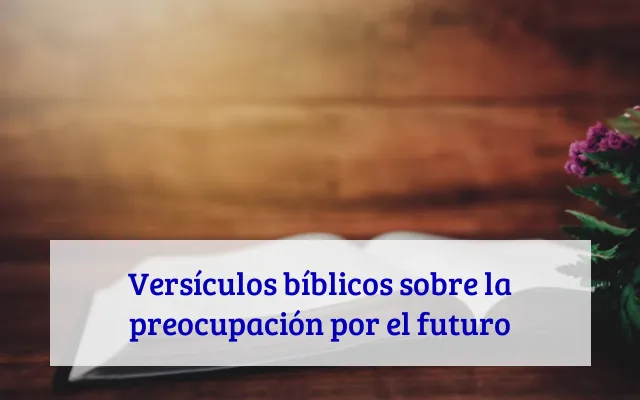 Versículos bíblicos sobre la preocupación por el futuro
