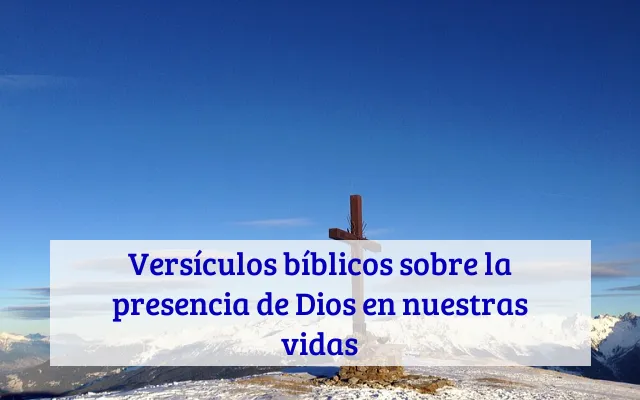 Versículos bíblicos sobre la presencia de Dios en nuestras vidas