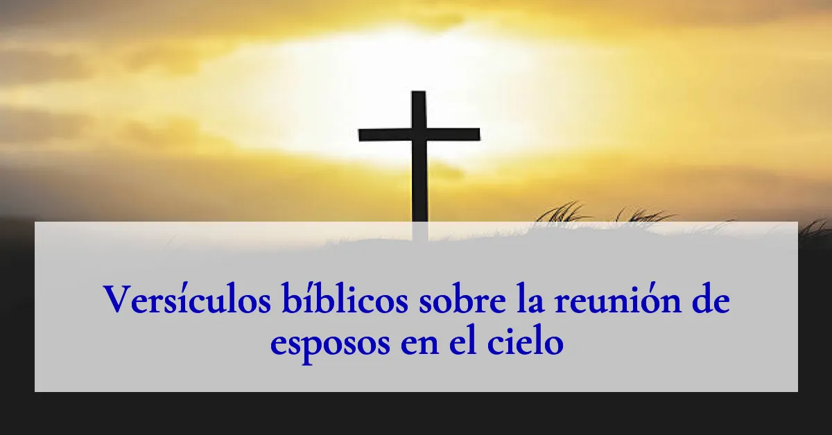 Versículos bíblicos sobre la reunión de esposos en el cielo