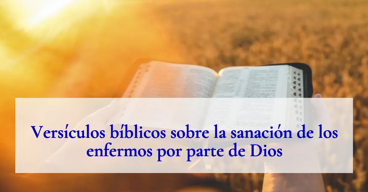 Versículos bíblicos sobre la sanación de los enfermos por parte de Dios
