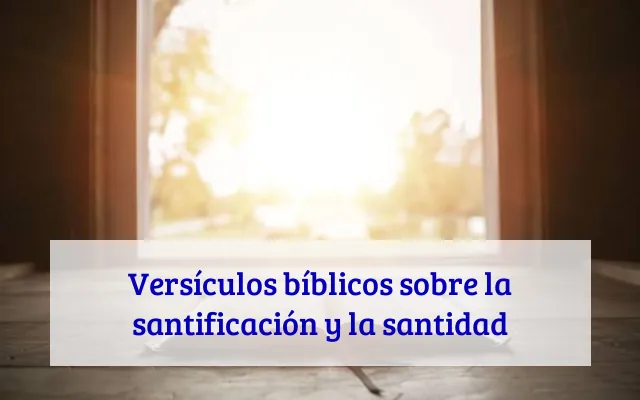 Versículos bíblicos sobre la santificación y la santidad