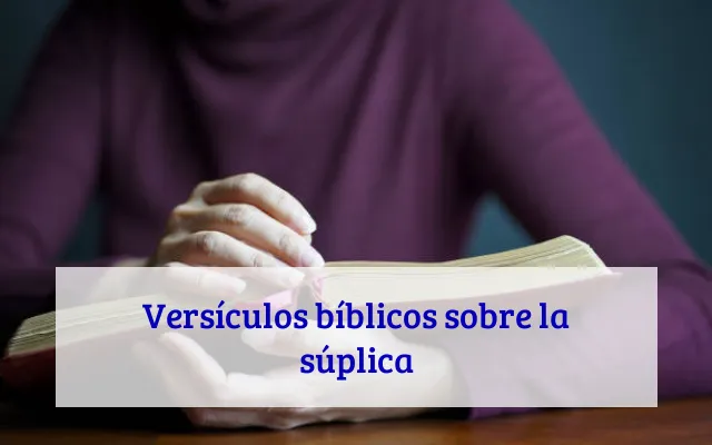 Versículos bíblicos sobre la súplica